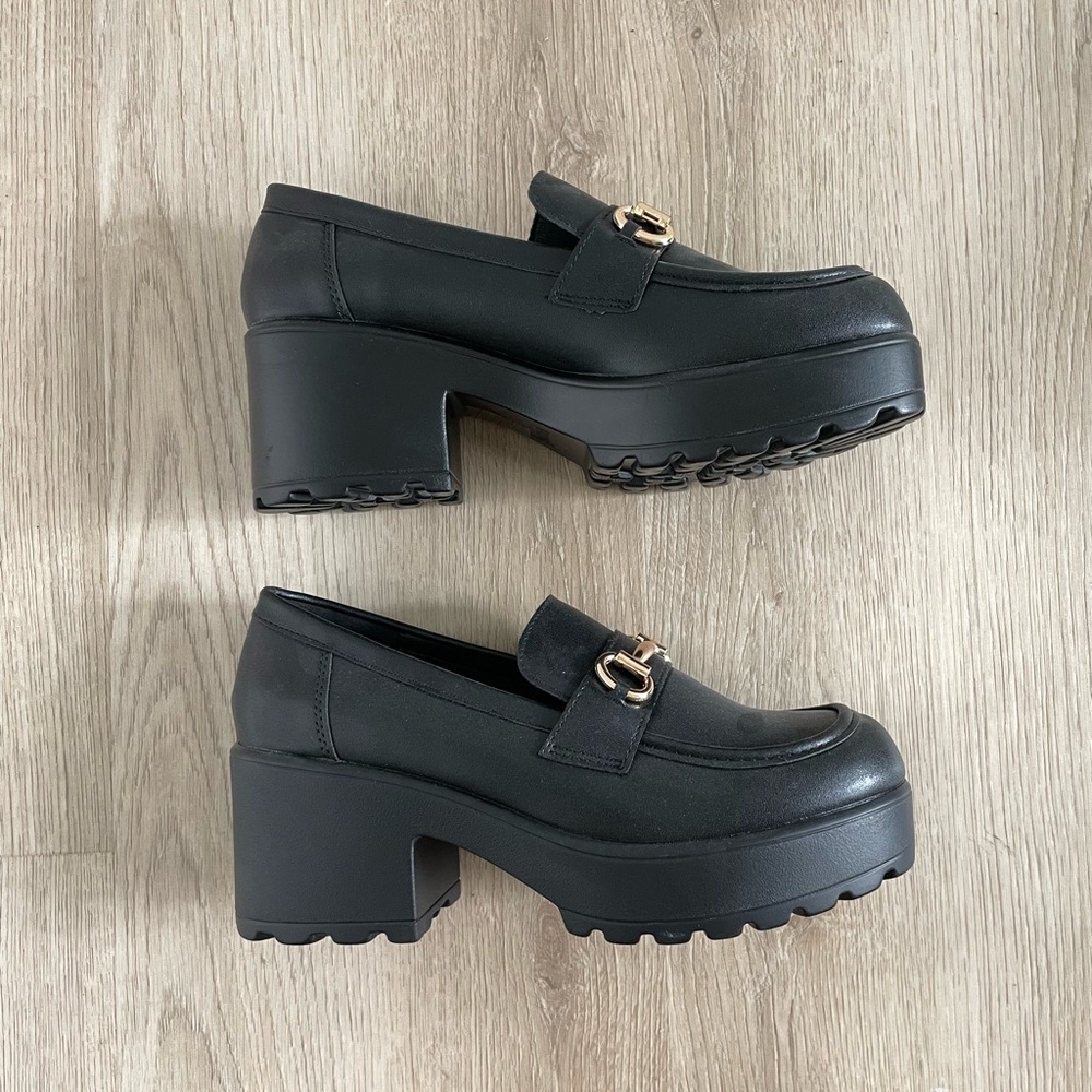 🆕 NWOT black platform loafers - Picture 3 of 5